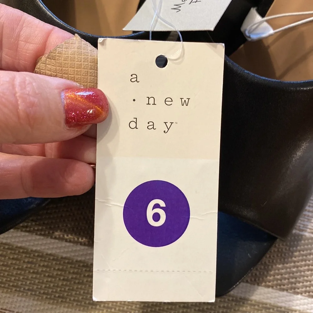 Black Vira Heels - A New Day - 4” block heel, open square toe, broad upp… - Picture 6 of 11